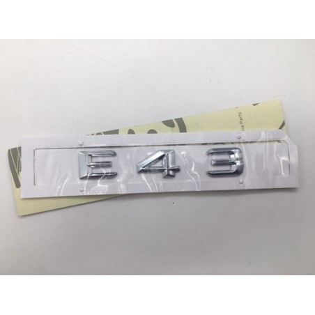EMBLEMA LETRAS MERCEDES BENZ CLASE E E43 CROMADAS