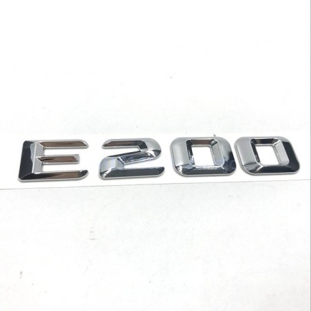 EMBLEMA LETRAS MERCEDES BENZ CLASE E E200 CROMADAS