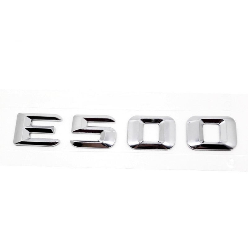 EMBLEMA LETRAS MERCEDES BENZ CLASE E E500 CROMADAS