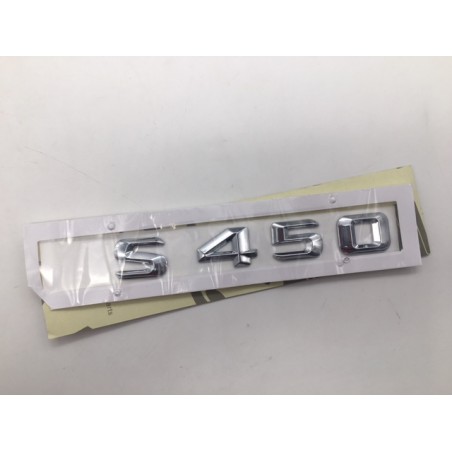 EMBLEMA LETRAS MERCEDES BENZ CLASE S S450 CROMADO