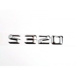 EMBLEMA LETRAS MERCEDES BENZ CLASE S S320 CROMADO