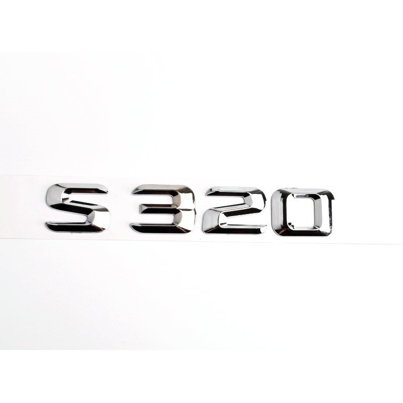 EMBLEMA LETRAS MERCEDES BENZ CLASE S S320 CROMADO