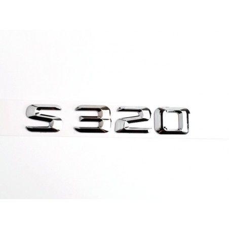 EMBLEMA LETRAS MERCEDES BENZ CLASE S S320 CROMADO