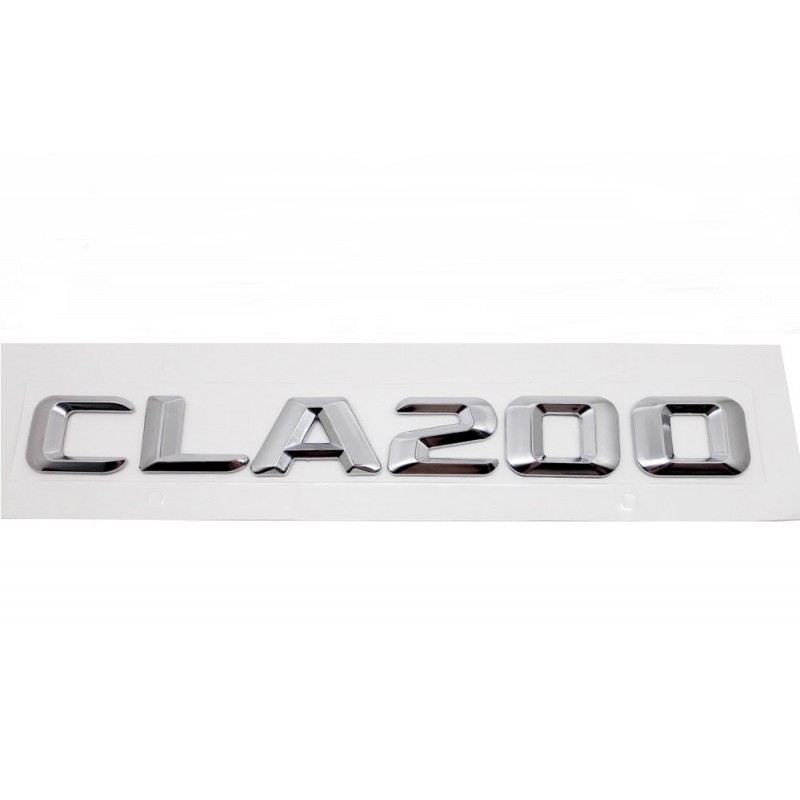 EMBLEMA LETRAS MERCEDES BENZ CLASE CLA CLA200 CROMADAS