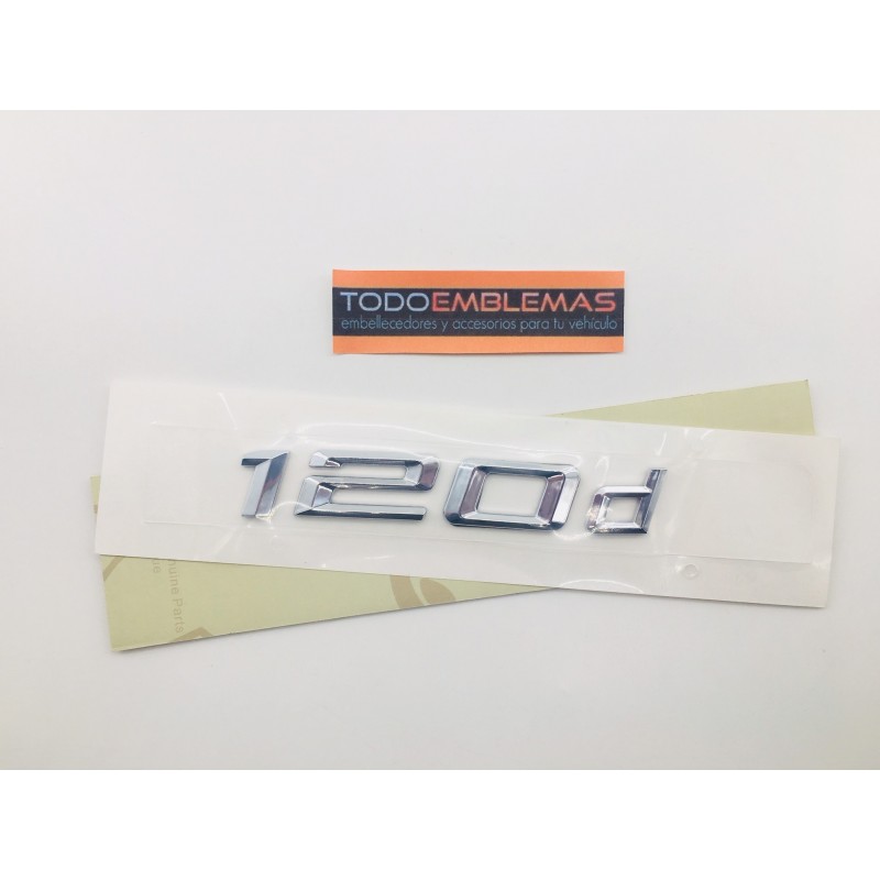 EMBLEMA TRASERO LETRAS BMW SERIE 1 120D CROMADAS