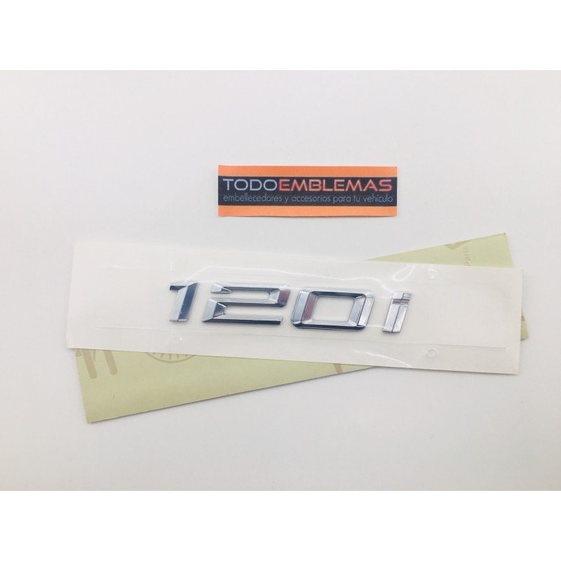 EMBLEMA TRASERO LETRAS BMW SERIE 1 120i CROMADAS