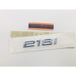 EMBLEMA TRASERO LETRAS BMW SERIE 2 218I CROMADAS