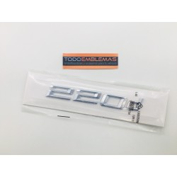 EMBLEMA TRASERO LETRAS BMW SERIE 2 220d CROMADAS