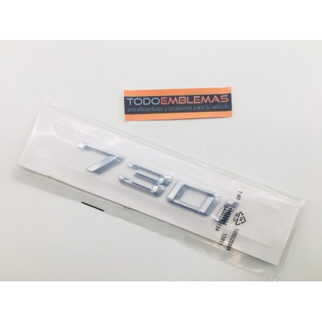EMBLEMA TRASERO LETRAS BMW SERIE 7 730i CROMADAS