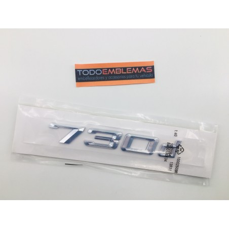 EMBLEMA TRASERO LETRAS BMW SERIE 7 730d CROMADAS
