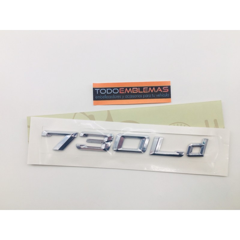 EMBLEMA TRASERO LETRAS BMW SERIE 7 730Ld CROMADAS