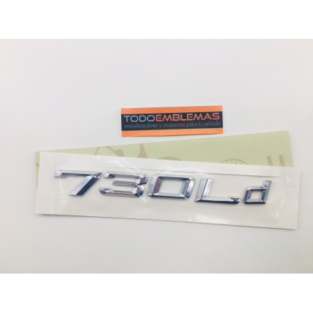 EMBLEMA TRASERO LETRAS BMW SERIE 7 730Ld CROMADAS EMBLEMA TRASERO LETRAS BMW SERIE 7 730Ld CROMADAS