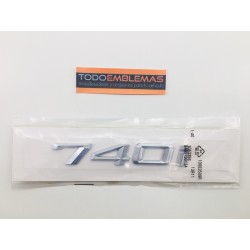 EMBLEMA TRASERO LETRAS BMW SERIE 7 740i CROMADAS