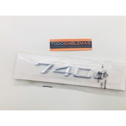 EMBLEMA TRASERO LETRAS BMW SERIE 7 740d CROMADAS