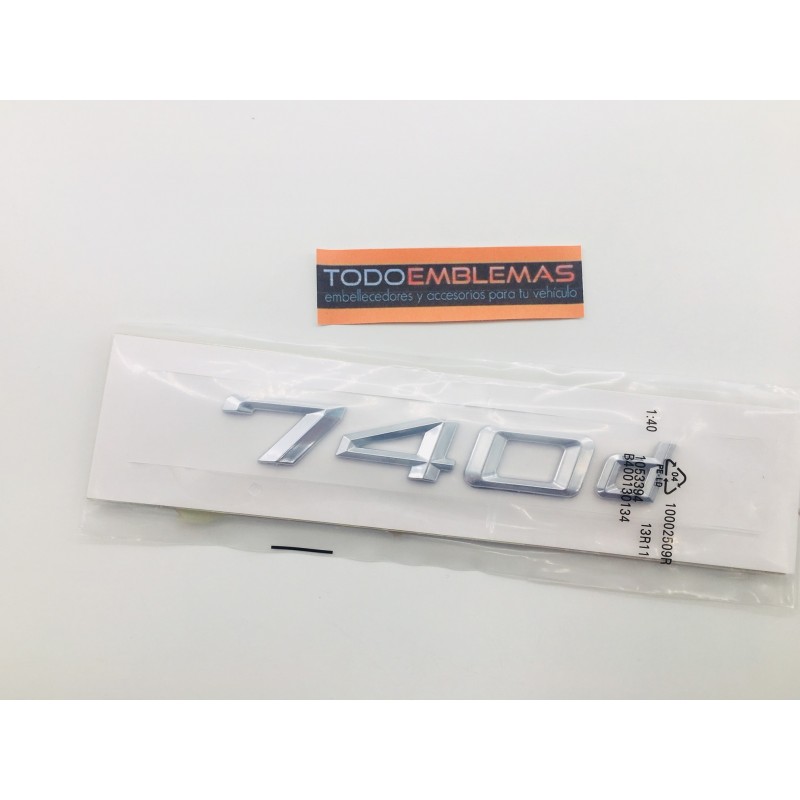 EMBLEMA TRASERO LETRAS BMW SERIE 7 740d CROMADAS