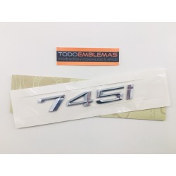 EMBLEMA TRASERO LETRAS BMW SERIE 7 745i CROMADAS