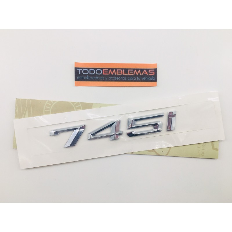 EMBLEMA TRASERO LETRAS BMW SERIE 7 745i CROMADAS
