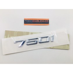EMBLEMA TRASERO LETRAS BMW SERIE 7 750i CROMADAS