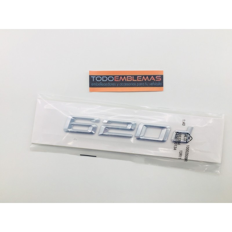 EMBLEMA TRASERO LETRAS BMW SERIE 2 620d CROMADAS