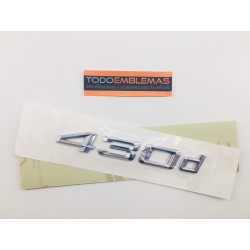 EMBLEMA TRASERO LETRAS BMW SERIE 4 430d CROMADAS