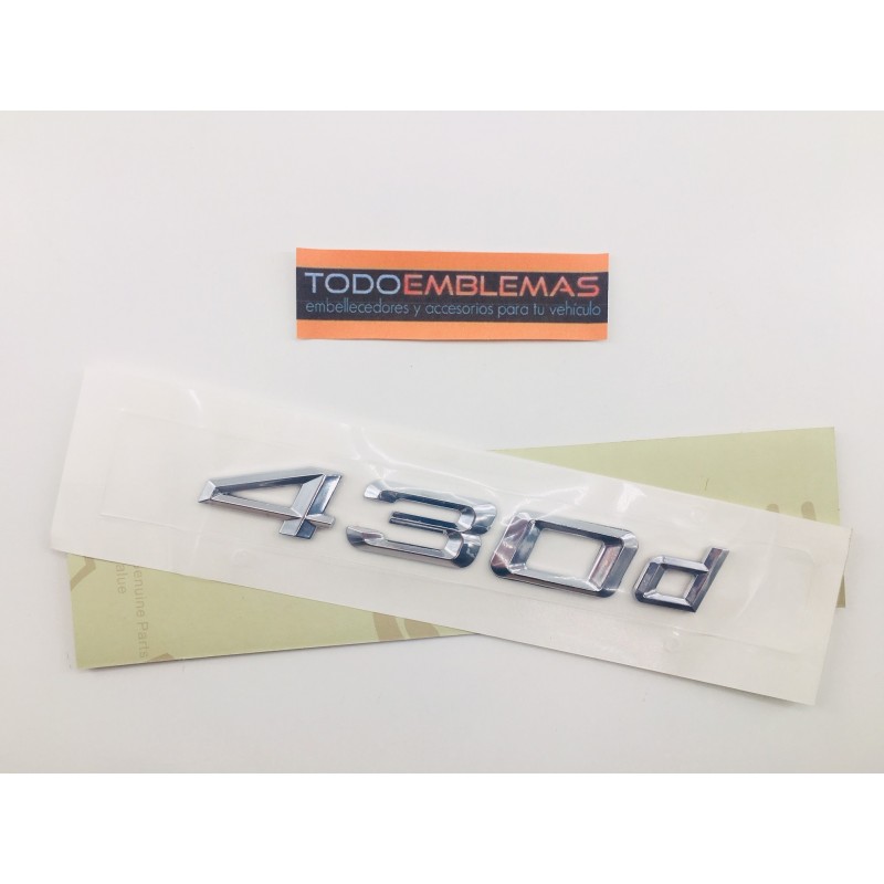 EMBLEMA TRASERO LETRAS BMW SERIE 4 430d CROMADAS