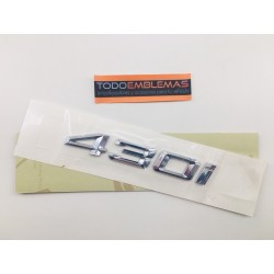 EMBLEMA TRASERO LETRAS BMW SERIE 4 430i CROMADAS
