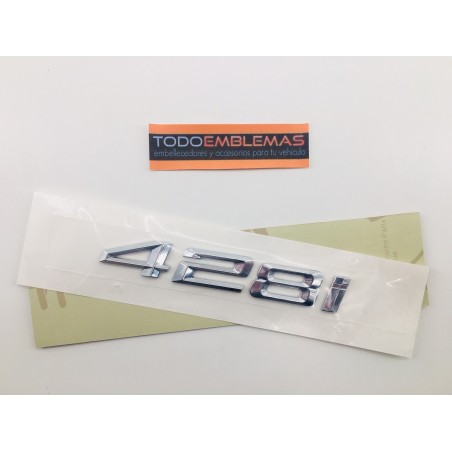 EMBLEMA TRASERO LETRAS BMW SERIE 4 428i CROMADAS