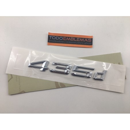 EMBLEMA TRASERO LETRAS BMW SERIE 4 435d CROMADAS