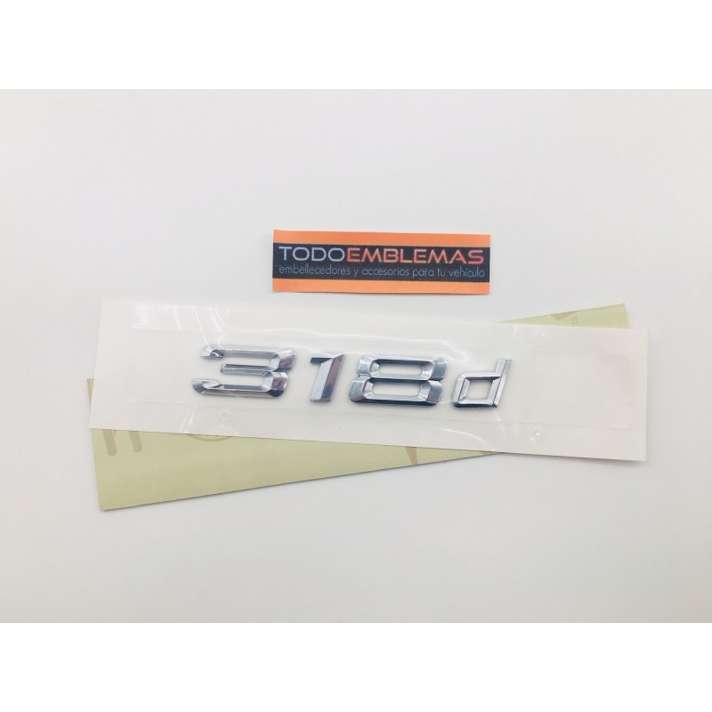 EMBLEMA TRASERO LETRAS BMW SERIE 3 318d CROMADAS