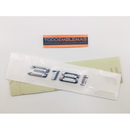 EMBLEMA TRASERO LETRAS BMW SERIE 3 318i CROMADAS