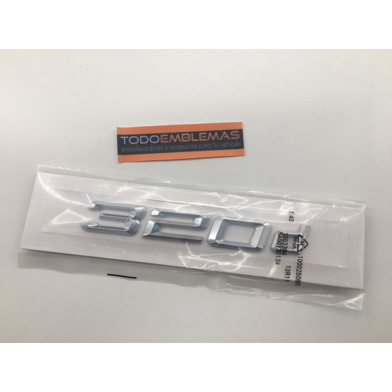 EMBLEMA TRASERO LETRAS BMW SERIE 3 320d CROMADAS