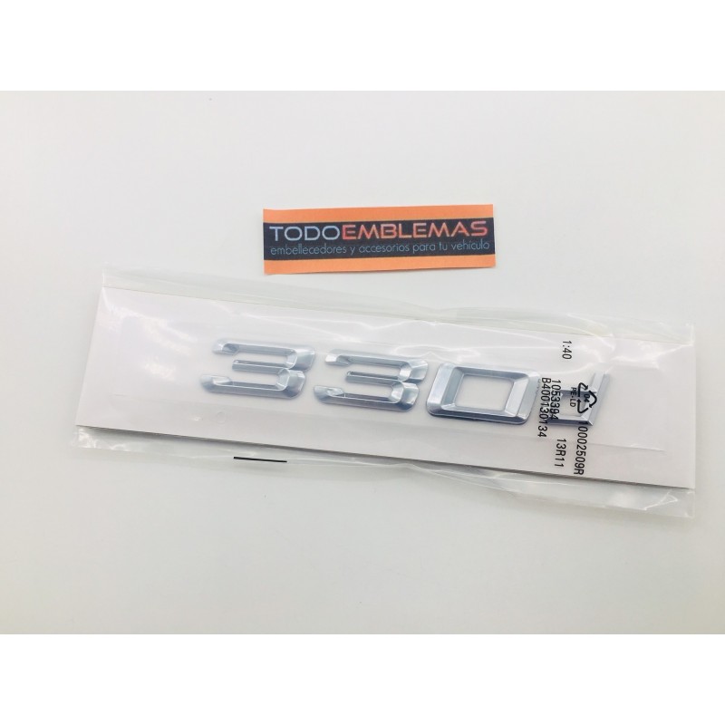 EMBLEMA TRASERO LETRAS BMW SERIE 3 330d CROMADAS