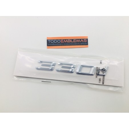 EMBLEMA TRASERO LETRAS BMW SERIE 3 330d CROMADAS