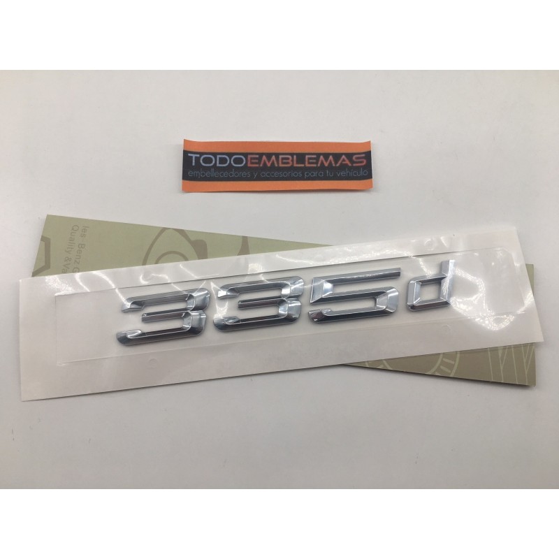 EMBLEMA TRASERO LETRAS BMW SERIE 3 335d CROMADAS