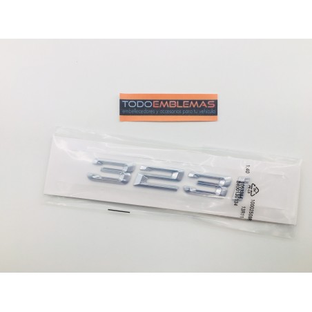 EMBLEMA TRASERO LETRAS BMW SERIE 3 323i CROMADAS