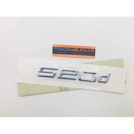 EMBLEMA TRASERO LETRAS BMW SERIE 5 520d CROMADAS