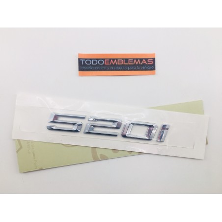 EMBLEMA TRASERO LETRAS BMW SERIE 5 520i CROMADAS