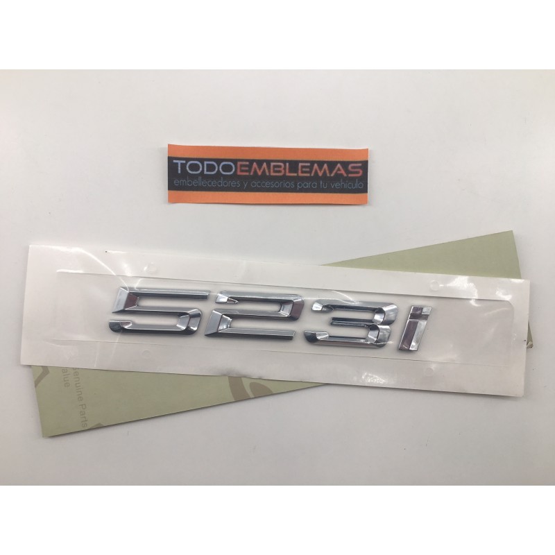 EMBLEMA TRASERO LETRAS BMW SERIE 5 523i CROMADAS