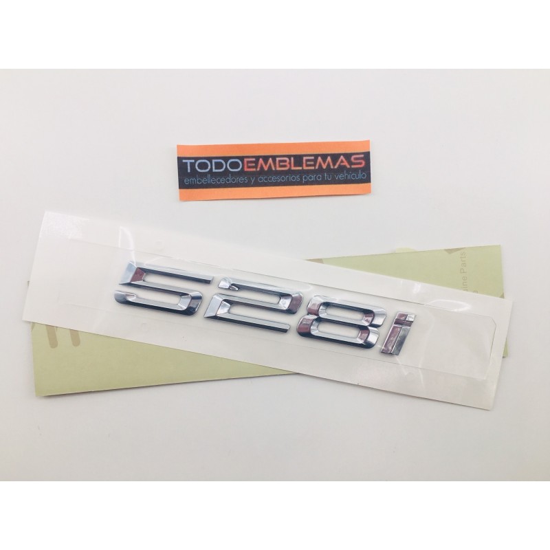 EMBLEMA TRASERO BMW SERIE 5 528i CROMADAS
