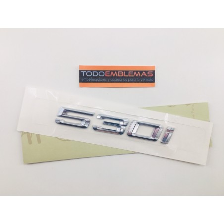 EMBLEMA TRASERO BMW SERIE 5 530i CROMADAS