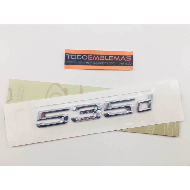 EMBLEMA TRASERO BMW SERIE 5 535d CROMADAS