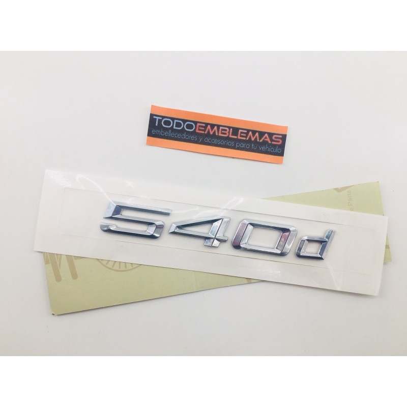 EMBLEMA TRASERO BMW SERIE 5 540d CROMADAS