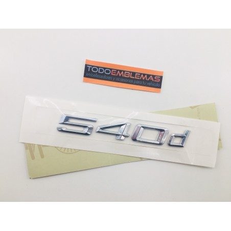 EMBLEMA TRASERO BMW SERIE 5 540d CROMADAS