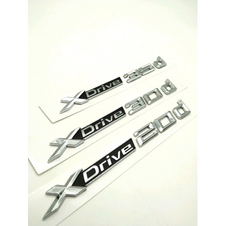 Emblema Letras BMW XDRIVE 20d Cromado