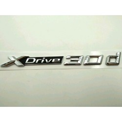 Emblema Laterales Letras BMW XDRIVE 30d Cromado
