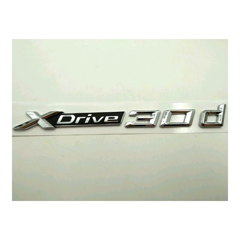 Emblema Laterales Letras BMW XDRIVE 30d Cromado
