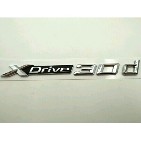 Emblema Laterales Letras BMW XDRIVE 30d Cromado