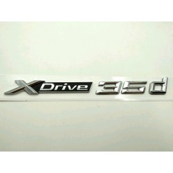 Emblema Laterales Letras BMW XDRIVE 35d Cromado