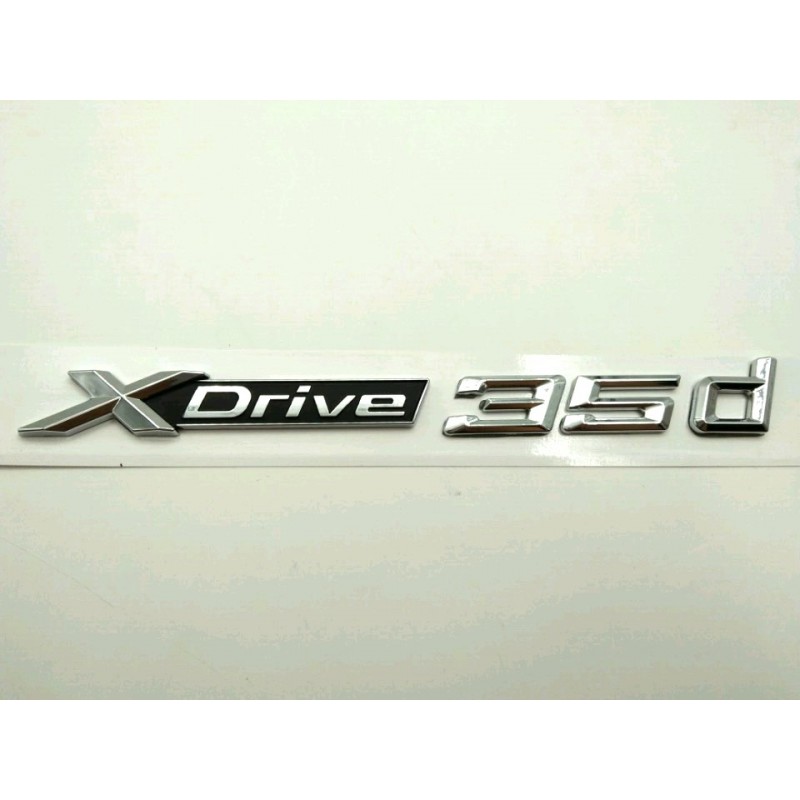 Emblema Laterales Letras BMW XDRIVE 35d Cromado