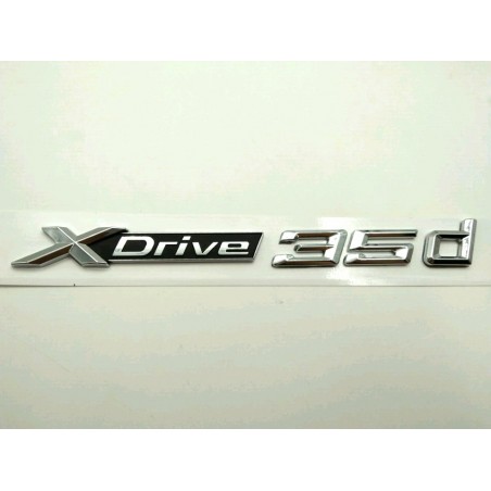 Emblema Laterales Letras BMW XDRIVE 35d Cromado